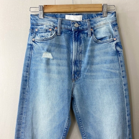 MOTHER Denim | NWOT High Waisted Rider Skimp Slim Jeans in The Confession | 27 - Picture 4 of 14